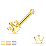 Crown Top 316L Stainless Steel Nose Stud