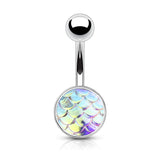 AB Effect Fish Scale Belly Button Navel Rings