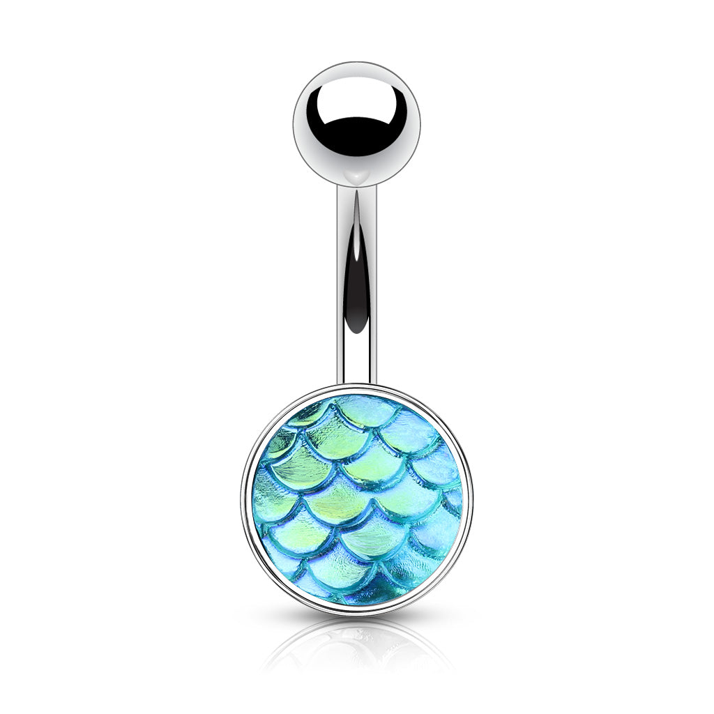 AB Effect Fish Scale Belly Button Navel Rings – iconbodyjewelry.com