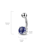 Lapis Lazuli Belly Button Navel Rings