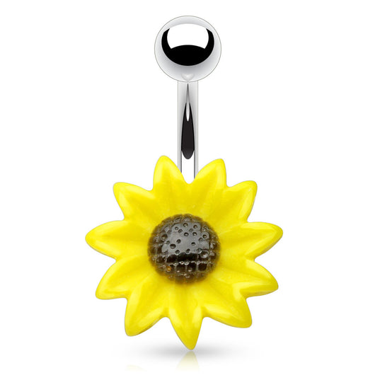 Sunflower Belly Button Navel Rings