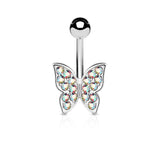 Butterfly CZ Belly Button Navel Rings