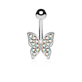 Butterfly CZ Belly Button Navel Rings