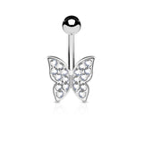 Butterfly CZ Belly Button Navel Rings