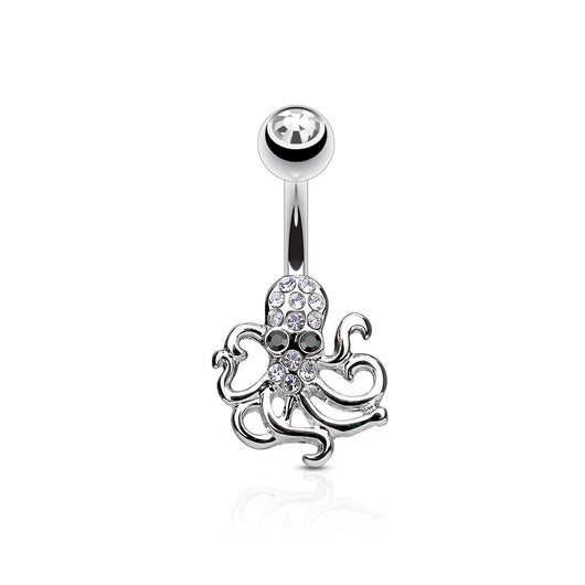 Octopus CZ Belly Button Navel Rings