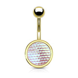 Holographic Dragon Scale Belly Button Navel Rings