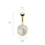 Holographic Dragon Scale Belly Button Navel Rings