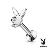 Official License Playboy Buny CZ Eye Top Labret Monroe Ear Cartilage Studs