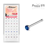 40 Pc Press Fit Mixed CZ Ball Surgical Steel Nose Bone Stud Pack