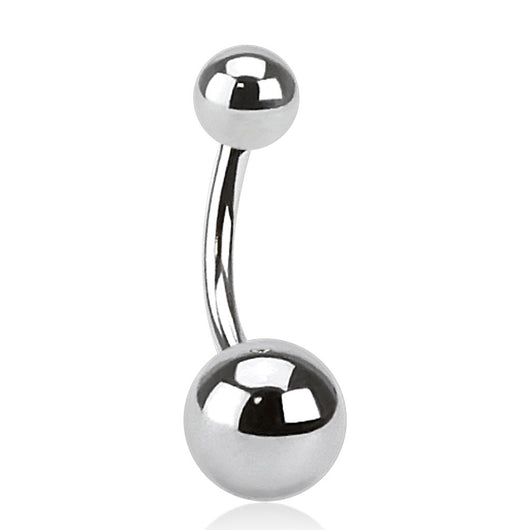 Basic 316L Surgical Steel Navel Belly Button Ring 14GA