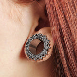 Tribal Heart Filigree 316L Surgical Steel Screw Fit Flesh Tunnel Plugs