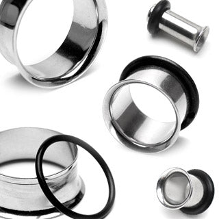 Surgical Stainless Steel Basic Plugs Single Flared Flesh Tunnels