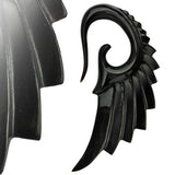 1 Pc Angel Wing Hanging Hand Carved Organic Horn Ear Taper Ear Plugs