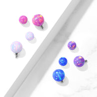 Opal Ball 316L Surgical Steel Dermal Anchor Top