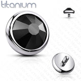 Implant Titanium Flat Crystal Dermal Anchor Top 14G