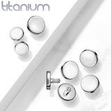 10 Pc Value Pack Titanium Flat Round Dermal Anchor Top