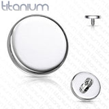 10 Pc Value Pack Titanium Flat Round Dermal Anchor Top