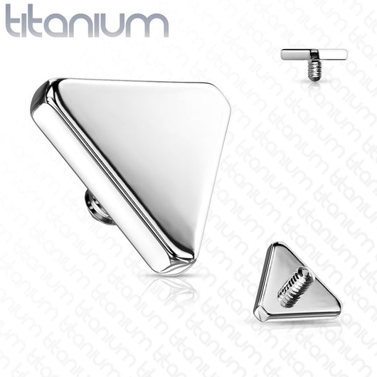 Titanium Flat Triangle Dermal Anchor Top