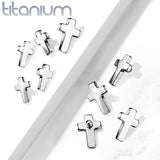 10 Pc Value Pack Titanium Flat Cross Dermal Anchor Top