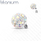 Implant Grade Titanium Epoxy Covered Crystal Paved Dermal Anchor Top