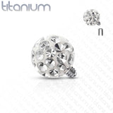 Implant Grade Titanium Epoxy Covered Crystal Paved Dermal Anchor Top