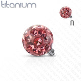 Implant Grade Titanium Epoxy Covered Crystal Paved Dermal Anchor Top