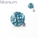 Implant Grade Titanium Epoxy Covered Crystal Paved Dermal Anchor Top