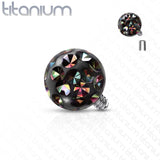 Implant Grade Titanium Epoxy Covered Crystal Paved Dermal Anchor Top