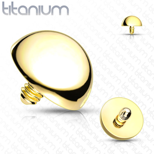 1 Pc Implant Grade Titanium Flat Dome Top Dermal Anchor Tops
