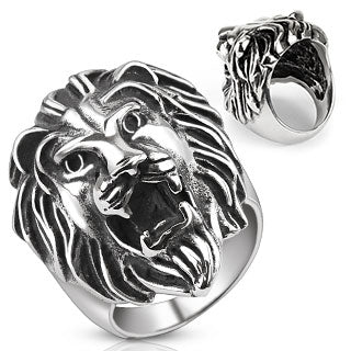 Lion Head Cast 316L Stainless Steel Rings Band