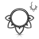 All 316L Surgical Steel Hinged Hoop Segment Rings / Filigree Nose Septum Ear Cartilage