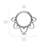 All 316L Surgical Steel Hinged Hoop Segment Rings / Filigree Nose Septum Ear Cartilage