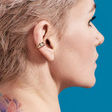 All 316L Surgical Steel Hinged 2 layer CZ Center Hoop Segment Rings Helix Piercing