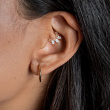 High Quality Precision Pear CZ Bead Nose Septum Ear Cartilage Daith Helix Tragus Rings
