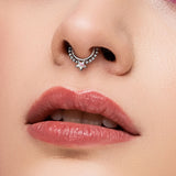 High Quality Precision Star CZ Bead Hinged Segment Nose Septum Ear Cartilage