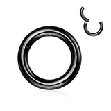 Titanium Large Gauge Hinged Segment Ring For Septum Lip Nose Daith