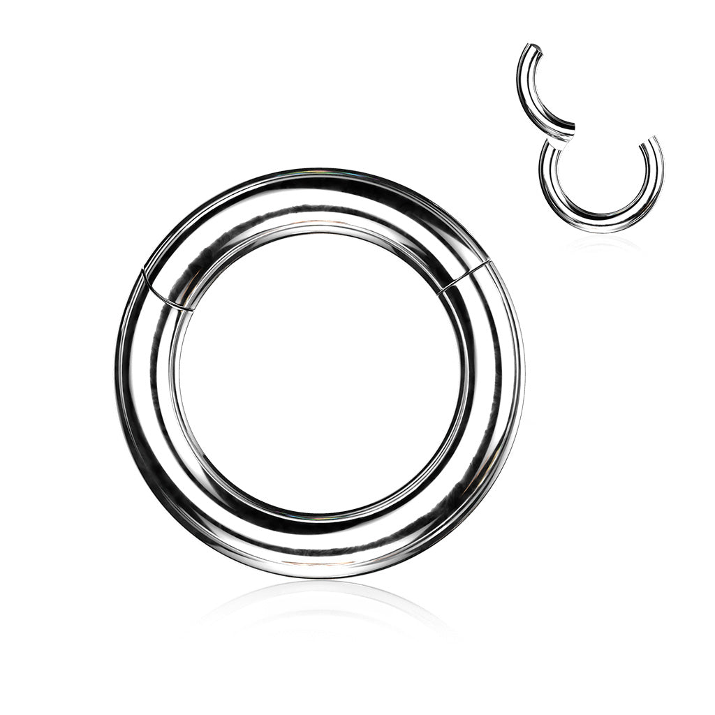 Titanium Large Gauge Hinged Segment Ring For Septum Lip Nose Daith ...