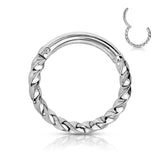 All 316L Surgical Steel Hinged Hoop Segment Rings Twist Nose Septum Ear Cartilage