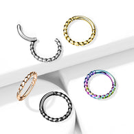 All 316L Surgical Steel Hinged Hoop Segment Rings Twist Nose Septum Ear Cartilage
