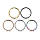 18G All Surgical Steel Hinged Segment Hoop Braided Rings Tragus Ear Cartilage
