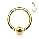 Solid Surgical Steel Hinge Hoop Segment Ring Ear Cartilage Nose Septum Tragus Rings