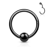 Solid Surgical Steel Hinge Hoop Segment Ring Ear Cartilage Nose Septum Tragus Rings