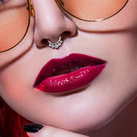 Implant Grade Titanium Hinged  5 Bezel CZ Segment Hoop Rings Septum Ear Cartilage