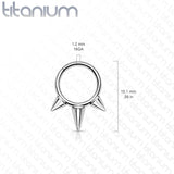 Titanium Hinged Segment Hoop Ring Spikes For Nose Septum Cartilage