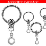 Skull and Handcuff Captive Bead Ring Tragus Helix Lobe Cartilage Nipple Rings