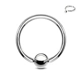 Basic 316L Surgical Steel Heavy Gauge Captive Bead Rings Ear Plugs Ear Cartilage Piercing