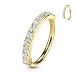 Single Lined Half CZ Bendable Hoops Ear Cartilage Tragus Helix Earrings