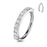 Single Lined Half CZ Bendable Hoops Ear Cartilage Tragus Helix Earrings