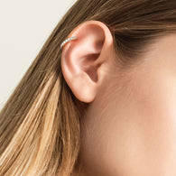 Single Lined Half CZ Bendable Hoops Ear Cartilage Tragus Helix Earrings