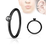 Tiny CZ IP Ear Cartilage Daith Helix Tragus Nose Rings